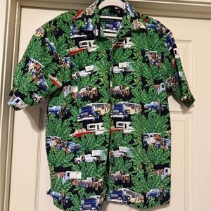 VTG Roper Shirt Western Button Up Farm All Over Print Horse Chevy Men’s M